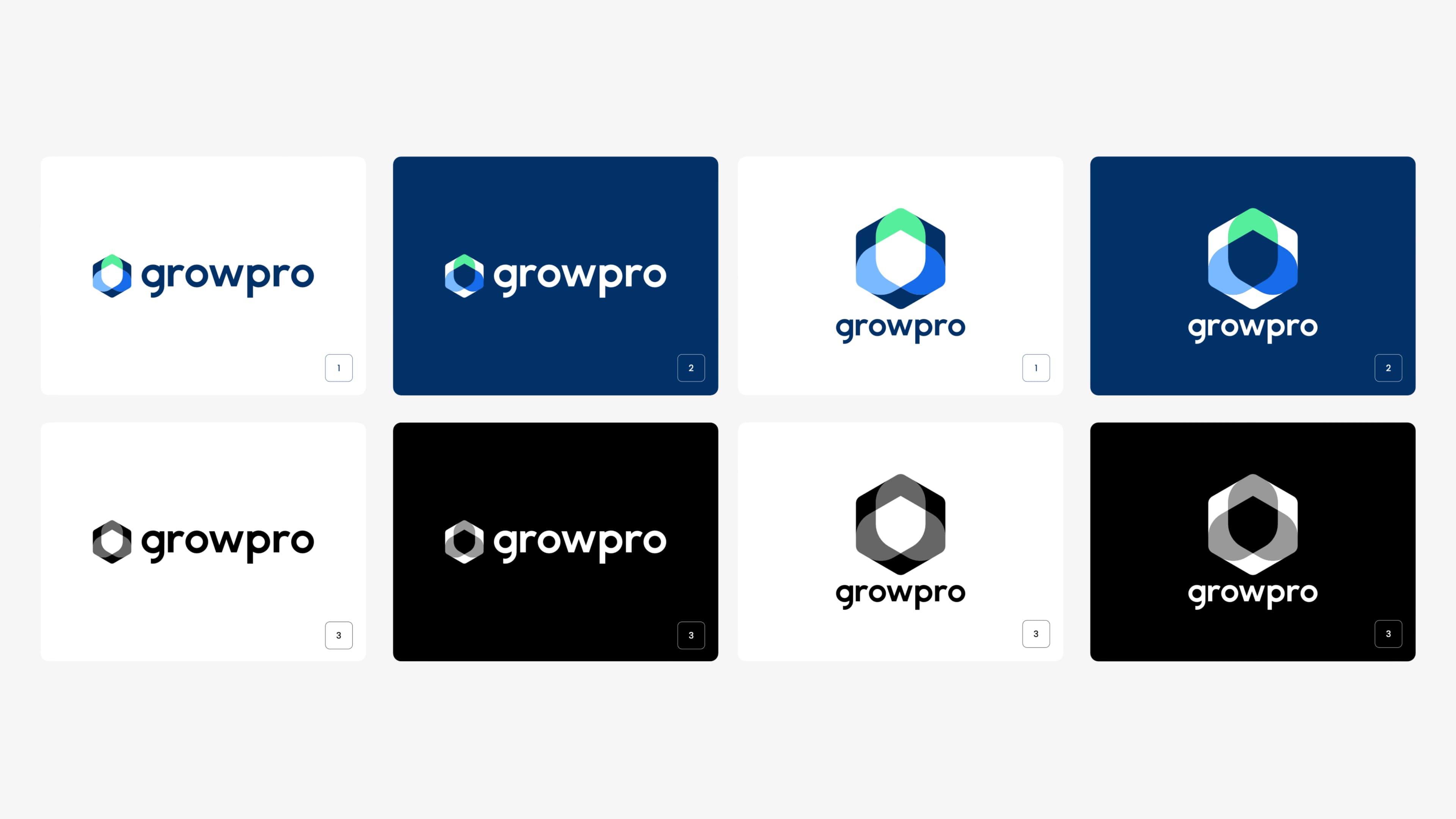 Growpro logo variants